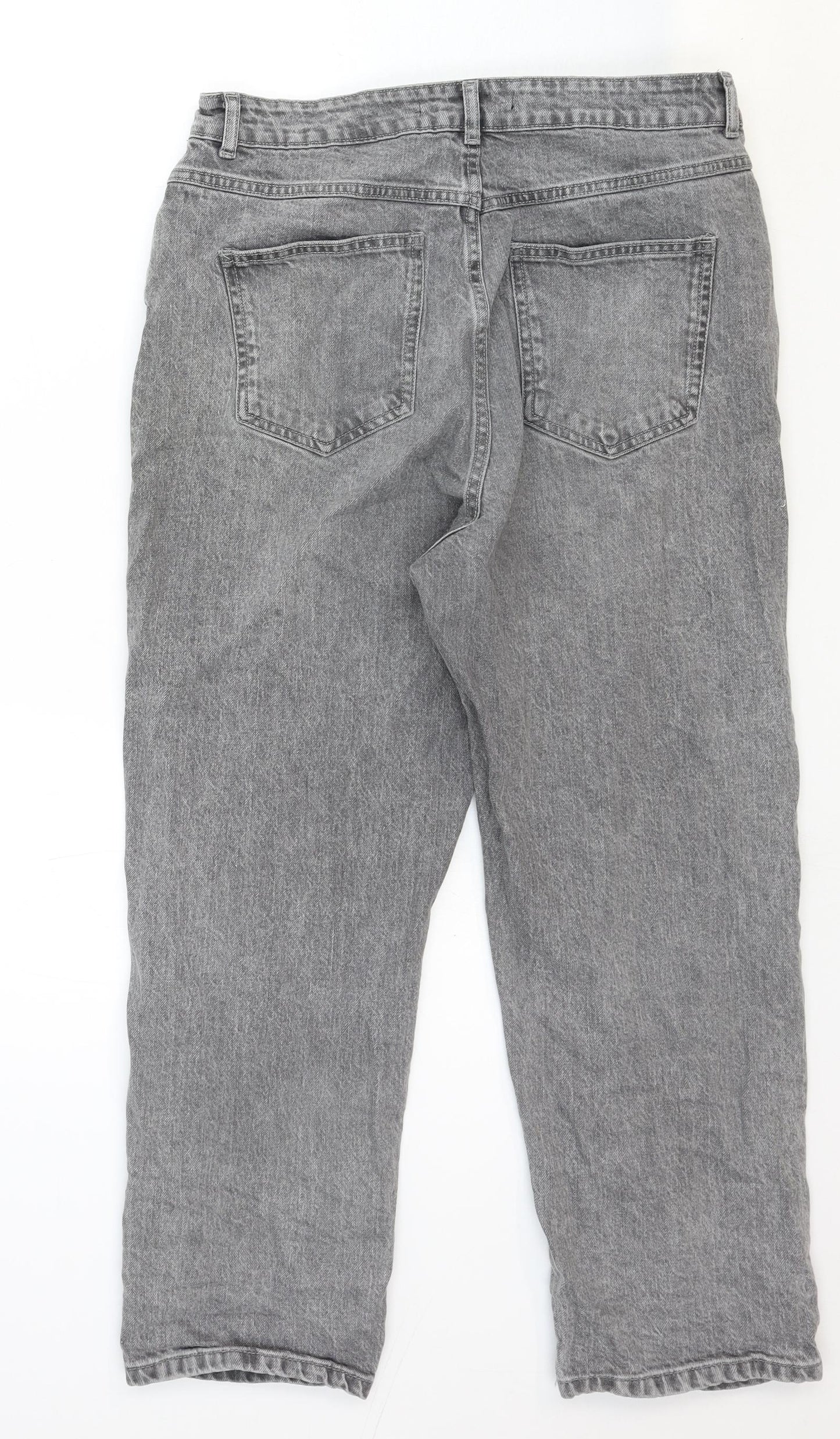 George Womens Green Cotton Straight Jeans Size 30 in Regular Zip