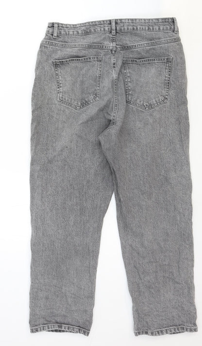 George Womens Green Cotton Straight Jeans Size 30 in Regular Zip