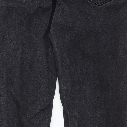 Avenue Denim Womens Black Cotton Skinny Jeans Size 10 Regular Zip