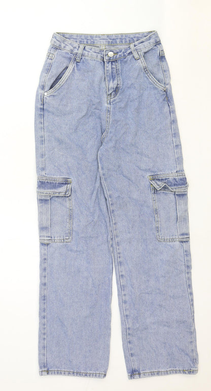 Womens UK Size 26 in Preworn Regular Fit Straight Blue Jeans