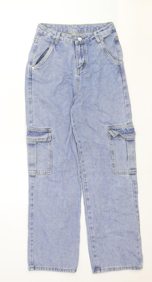 Womens UK Size 26 in Preworn Regular Fit Straight Blue Jeans