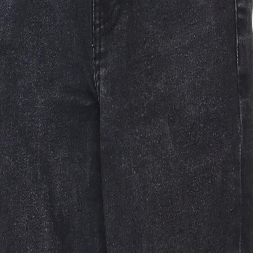Topshop Womens Black Cotton Skinny Jeans Size 25 in Regular Zip