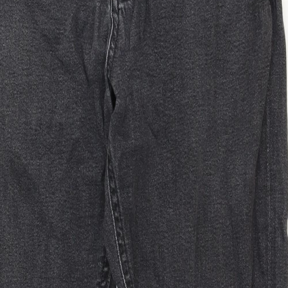 Hoxton Denim Mens Black Cotton Straight Jeans Size 32 in Regular Zip