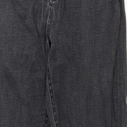 Hoxton Denim Mens Black Cotton Straight Jeans Size 32 in Regular Zip