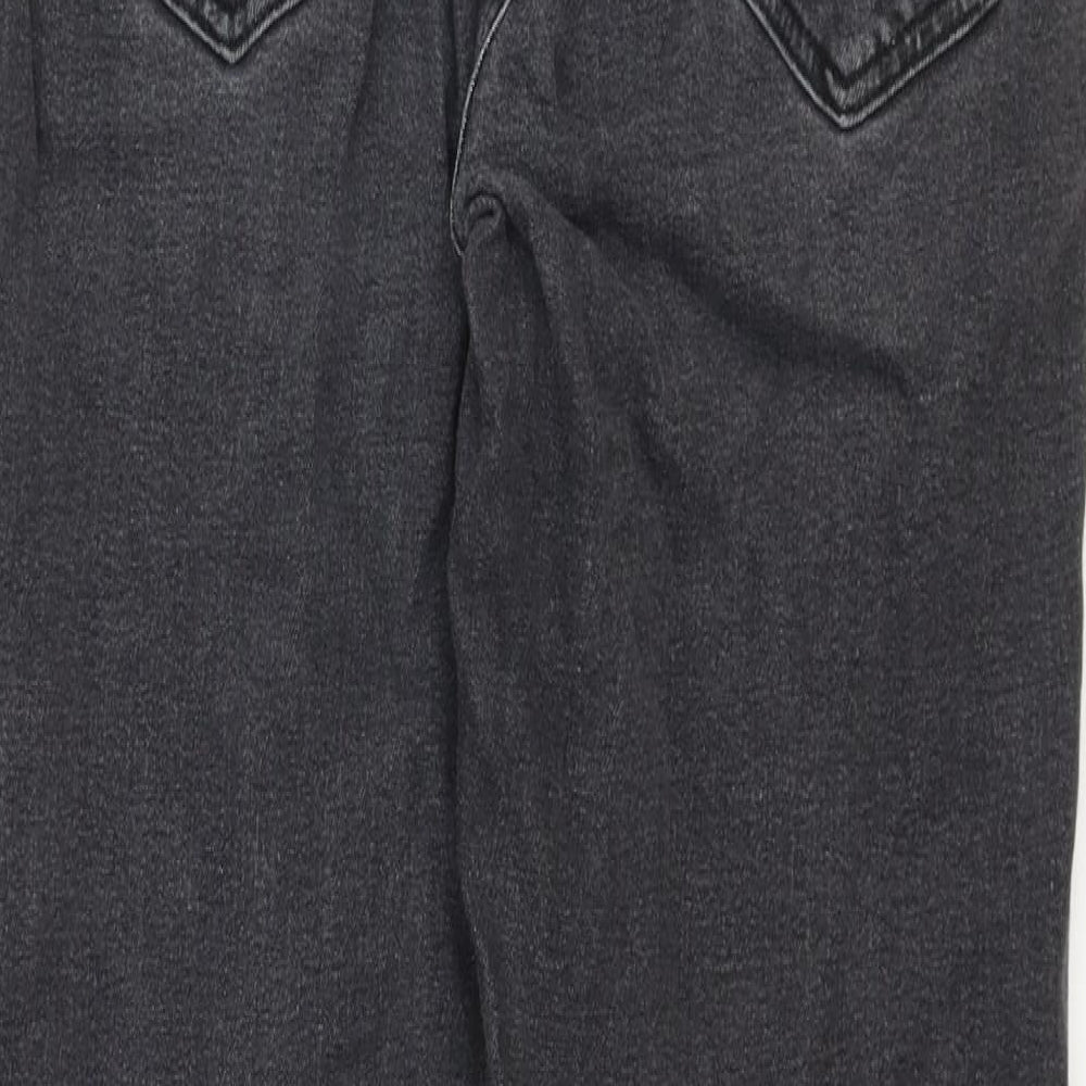 Hoxton Denim Mens Black Cotton Straight Jeans Size 32 in Regular Zip