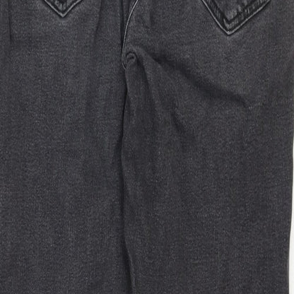 Hoxton Denim Mens Black Cotton Straight Jeans Size 32 in Regular Zip