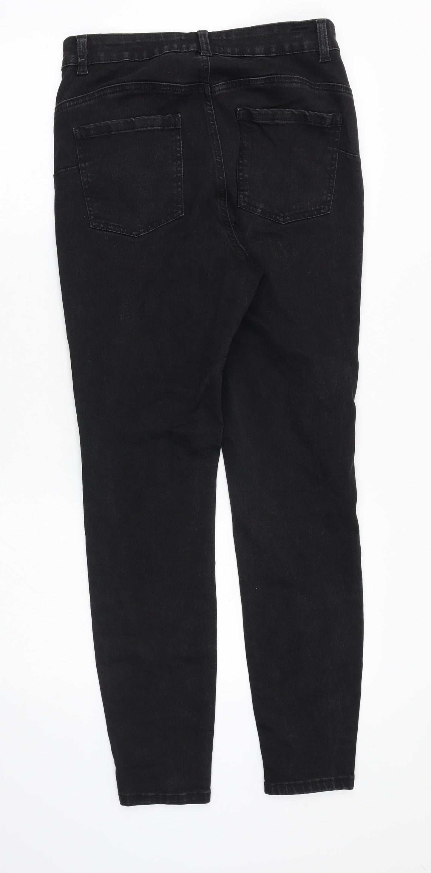 Denim & Co. Womens Black Cotton Skinny Jeans Size 10 Slim Zip