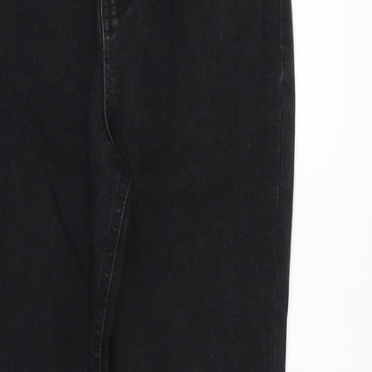 Denim & Co. Womens Black Cotton Skinny Jeans Size 10 Slim Zip