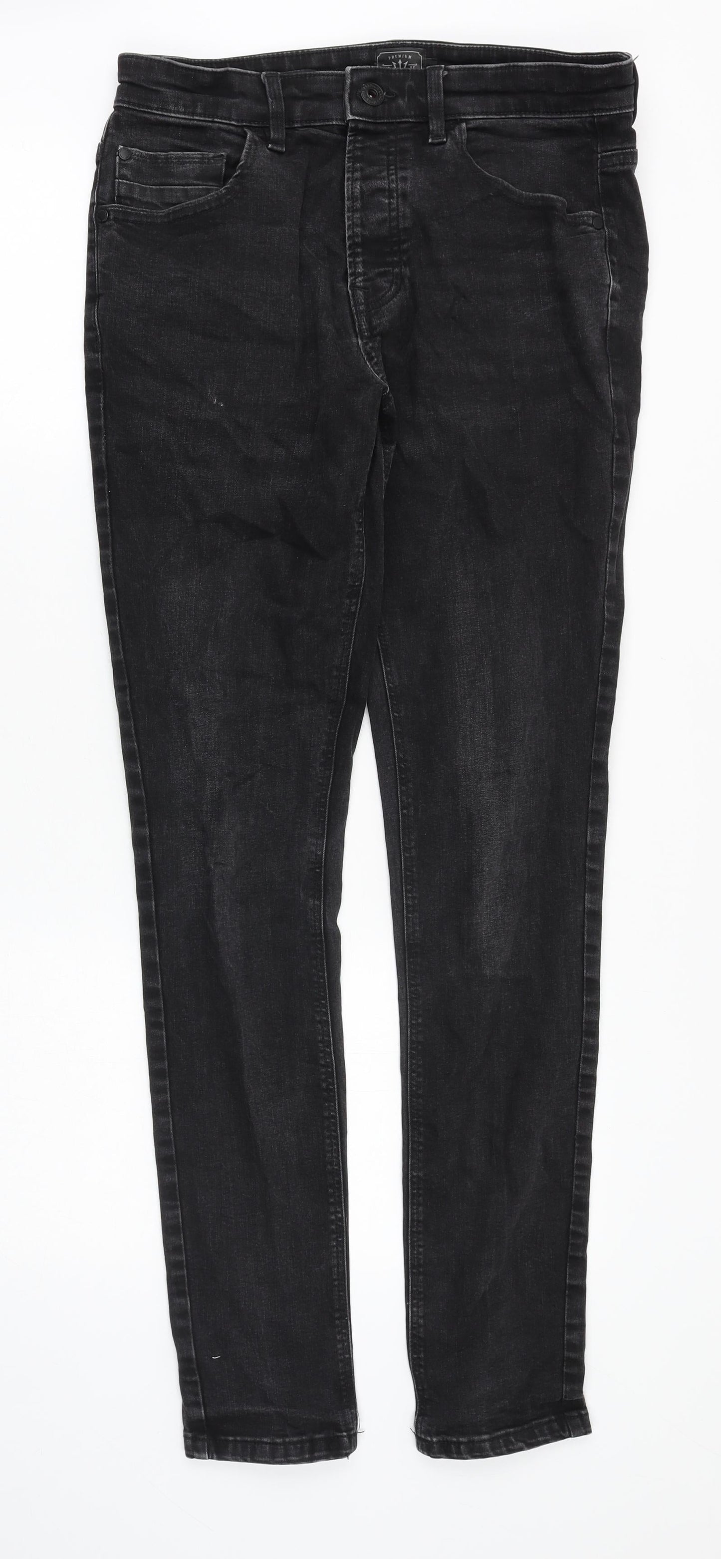 Mens UK Size 30 in NEXT Slim Fit Skinny Black Jeans