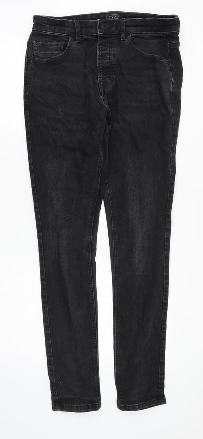 Mens UK Size 30 in NEXT Slim Fit Skinny Black Jeans