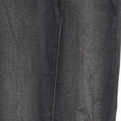 Mango Womens Black Cotton Skinny Jeans Size 8 Slim Zip