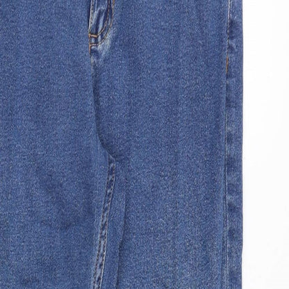 Marks and Spencer Womens Blue Cotton Skinny Jeans Size 8 Slim Zip