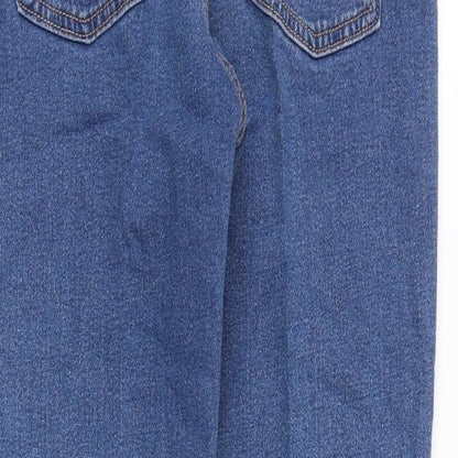 Marks and Spencer Womens Blue Cotton Skinny Jeans Size 8 Slim Zip