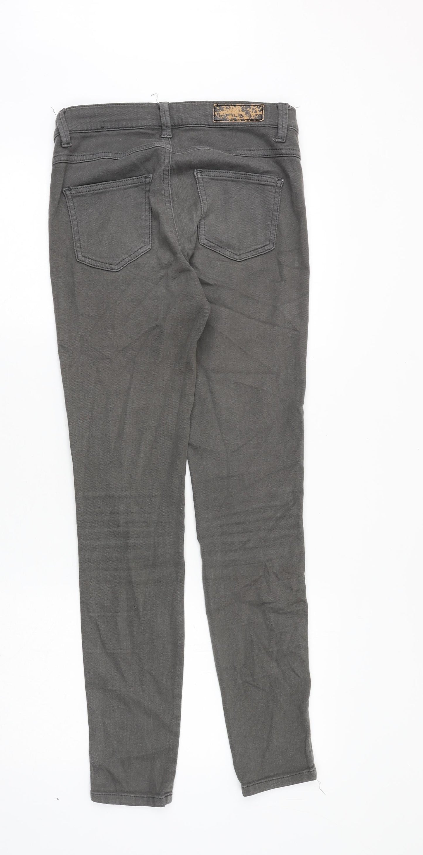 Womens UK Size 26 in Sisley Slim Fit Skinny Green Jeans