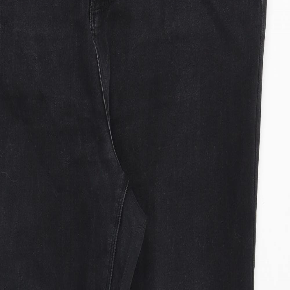 Simply Be Womens Black Cotton Skinny Jeans Size 36 in Slim Zip