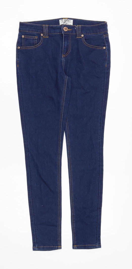 Womens UK Size 10 Miss Denim Slim Fit Skinny Blue Jeans