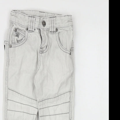 babyk Baby Grey Cotton Jogger Jeans Size 12-18 Months L50 cm Zip