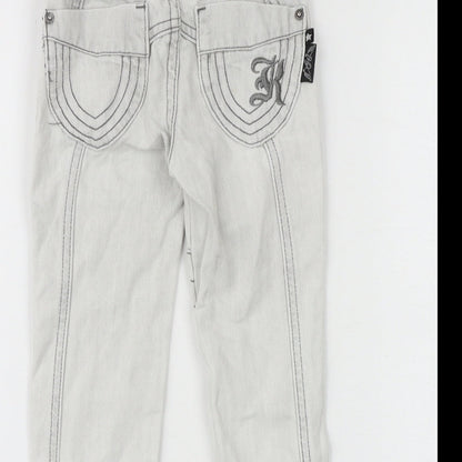 babyk Baby Grey Cotton Jogger Jeans Size 12-18 Months L50 cm Zip