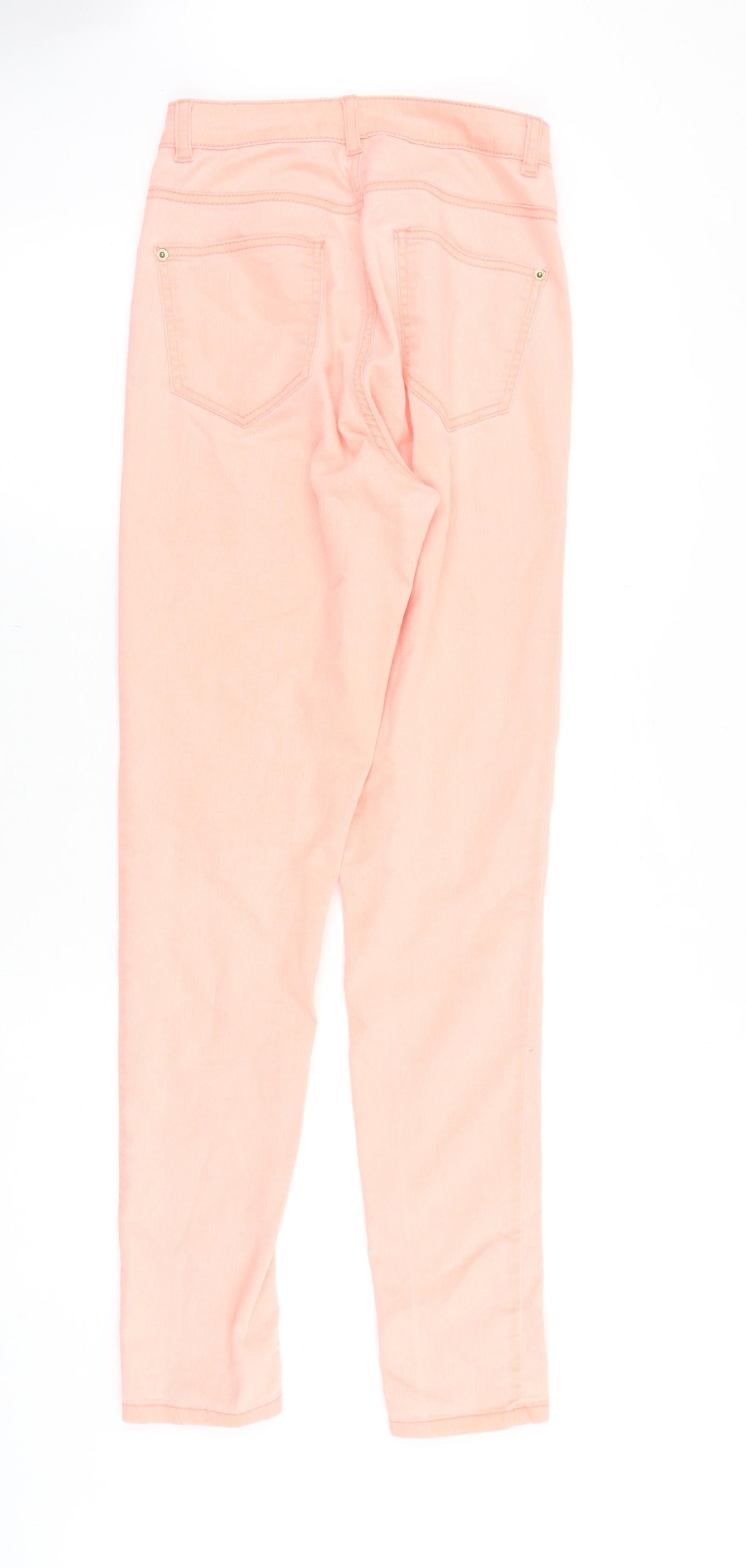 Womens UK Size 12 Miss Denim Slim Fit Skinny Pink Jeans