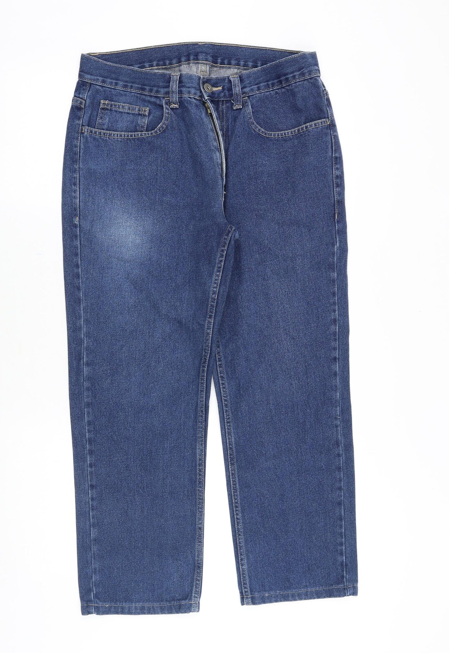 Mens UK Size 30 in Preworn Regular Fit Straight Blue Jeans