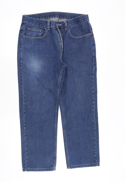 Mens UK Size 30 in Preworn Regular Fit Straight Blue Jeans