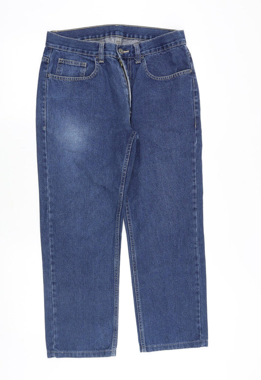 Mens UK Size 30 in Preworn Regular Fit Straight Blue Jeans