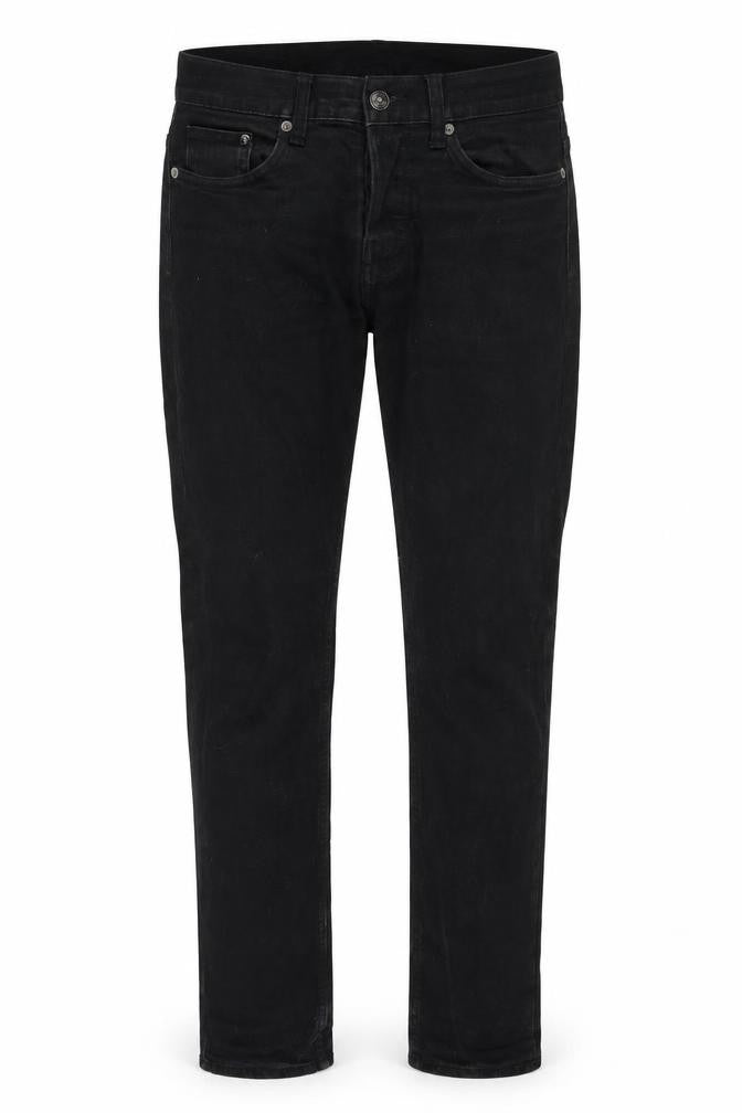 Mens UK Size 28 in &Denim Slim Fit Straight Black Jeans