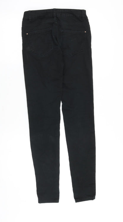 Denim & Co. Womens Black Cotton Skinny Jeans Size 6 Extra-Slim Zip