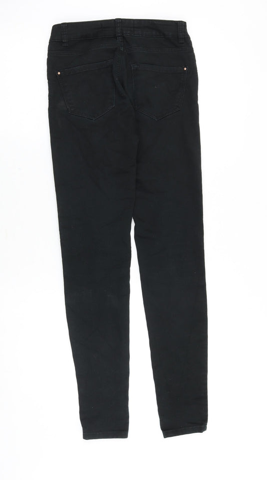 Denim & Co. Womens Black Cotton Skinny Jeans Size 6 Extra-Slim Zip