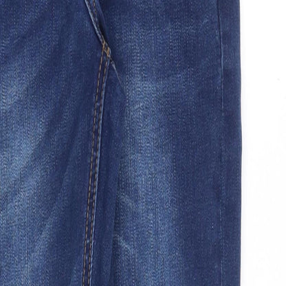 Asylum Denim Mens Blue Cotton Skinny Jeans Size 28 in Slim Zip