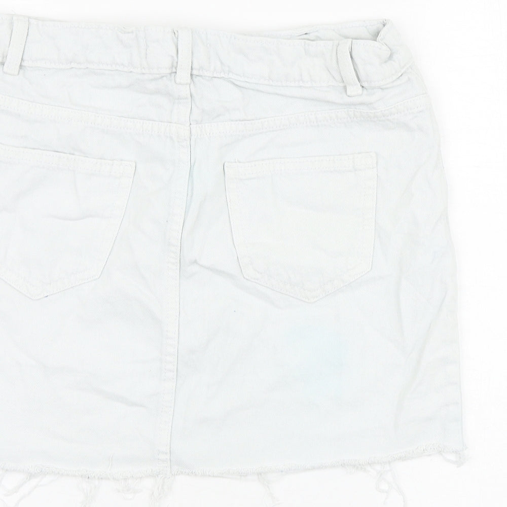 Womens UK Size 8 Denim & Co. Mini Denim Skirt