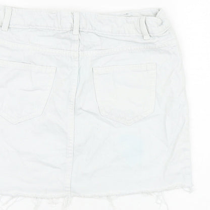 Womens UK Size 8 Denim & Co. Mini Denim Skirt