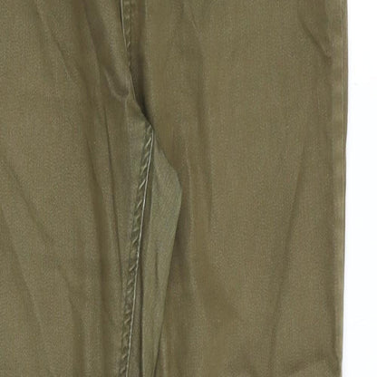 Goldigga Womens Green Cotton Skinny Jeans Size 32 in Slim Zip
