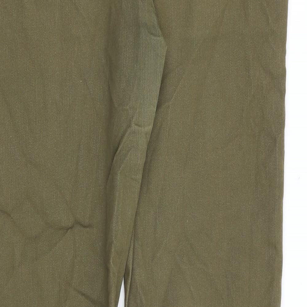 Goldigga Womens Green Cotton Skinny Jeans Size 32 in Slim Zip