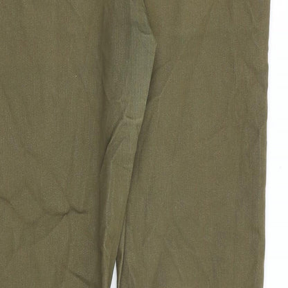 Goldigga Womens Green Cotton Skinny Jeans Size 32 in Slim Zip