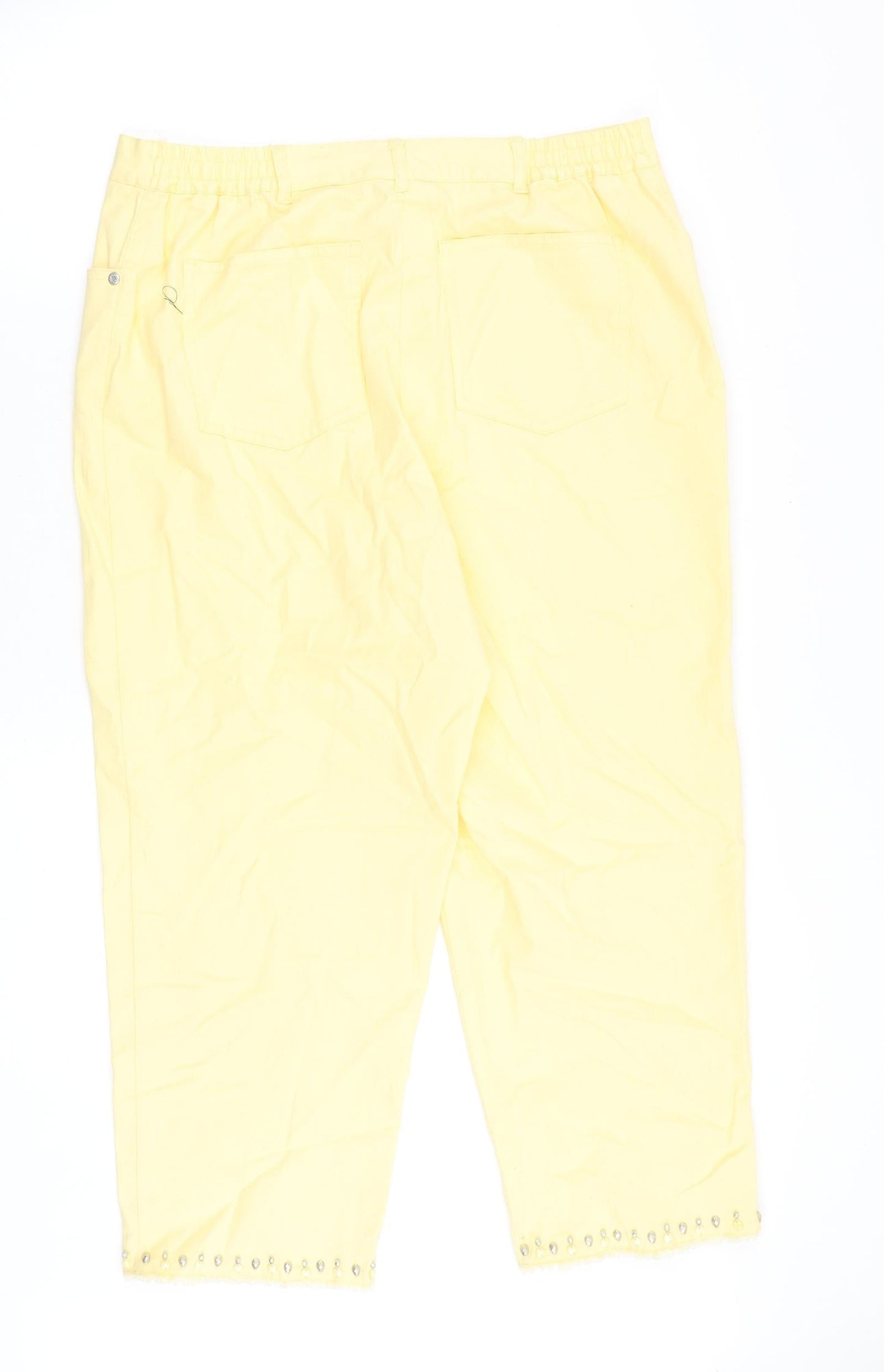 Womens UK Size 34 in Preworn Regular Fit Straight Yellow Jeans