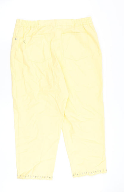 Womens UK Size 34 in Preworn Regular Fit Straight Yellow Jeans