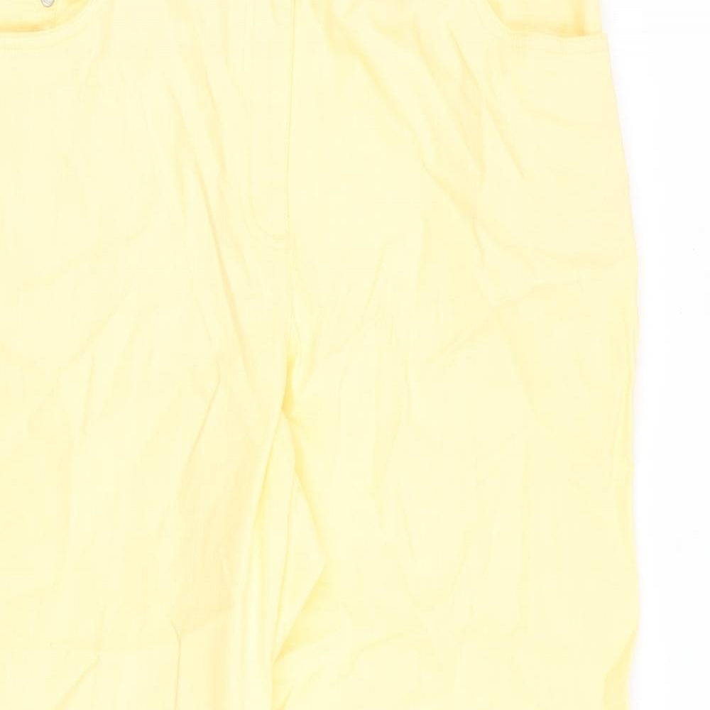 Womens UK Size 34 in Preworn Regular Fit Straight Yellow Jeans