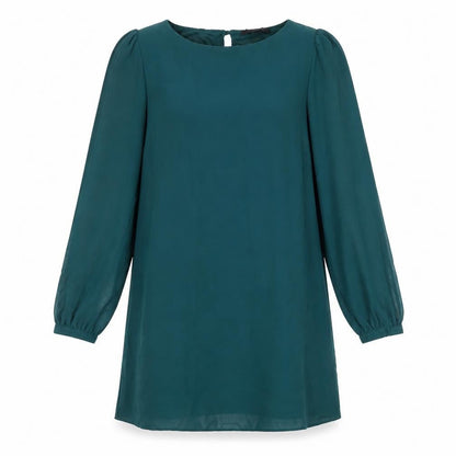 Atmosphere Womens Green Polyester Shift Size 10 Boat Neck Button
