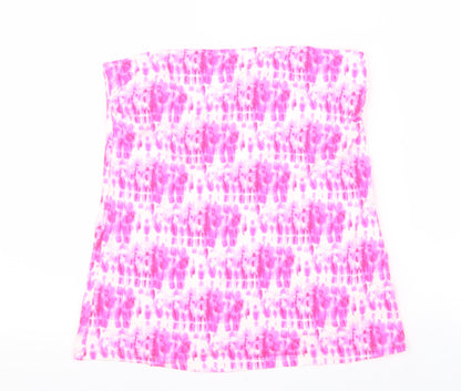 Womens UK Size 14 Papaya Pink Basic Tank