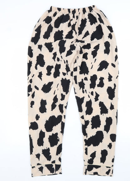 Womens UK Size M Preworn Regular Fit  Beige Trousers