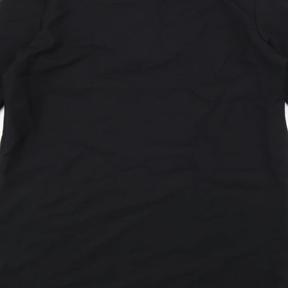 Zara Womens Black Polyester Shift Size L V-Neck Pullover