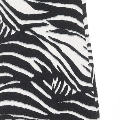 Atmosphere Womens Black Geometric Viscose Tank Dress Size 8 Scoop Neck Pullover
