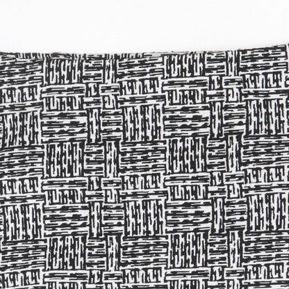 Marks and Spencer Womens Black Geometric Polyester Straight & Pencil Skirt Size 8