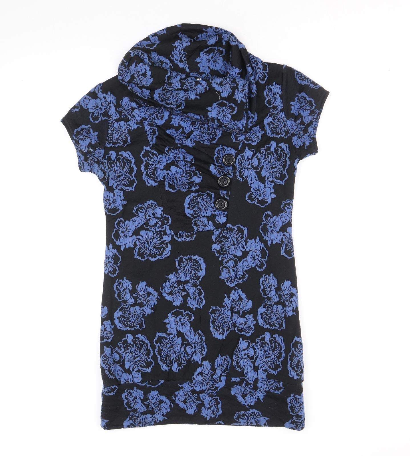 Womens UK Size M Preworn Blue Basic Blouse