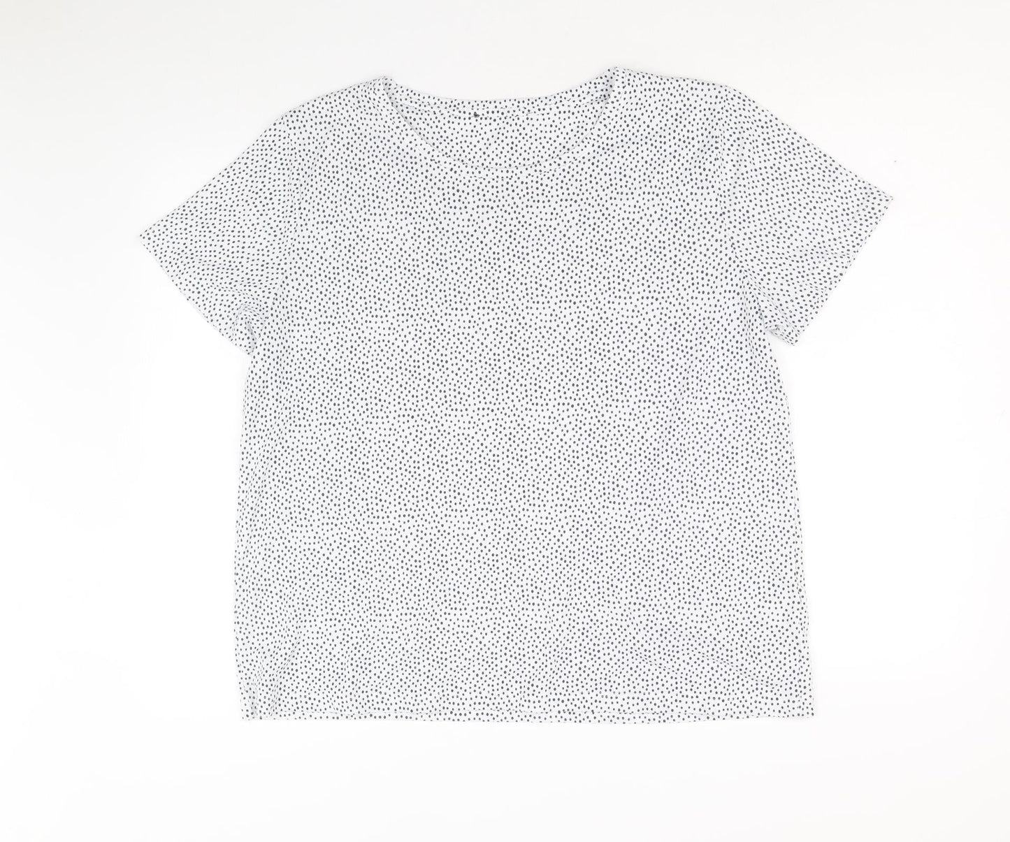 Womens UK Size 16 Marks and Spencer White Basic T-Shirt