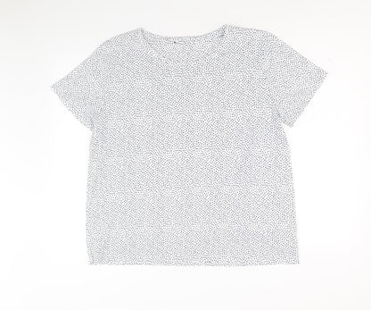 Womens UK Size 16 Marks and Spencer White Basic T-Shirt