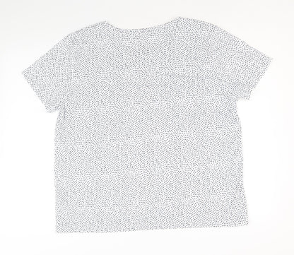 Womens UK Size 16 Marks and Spencer White Basic T-Shirt
