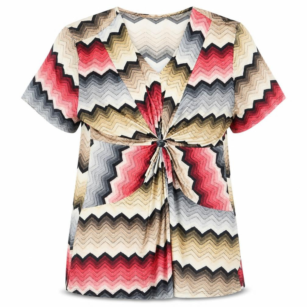 Womens UK Size 14 Saloos Multicoloured Basic Blouse