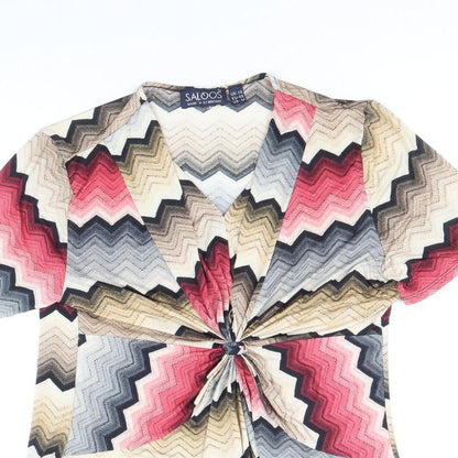 Womens UK Size 14 Saloos Multicoloured Basic Blouse